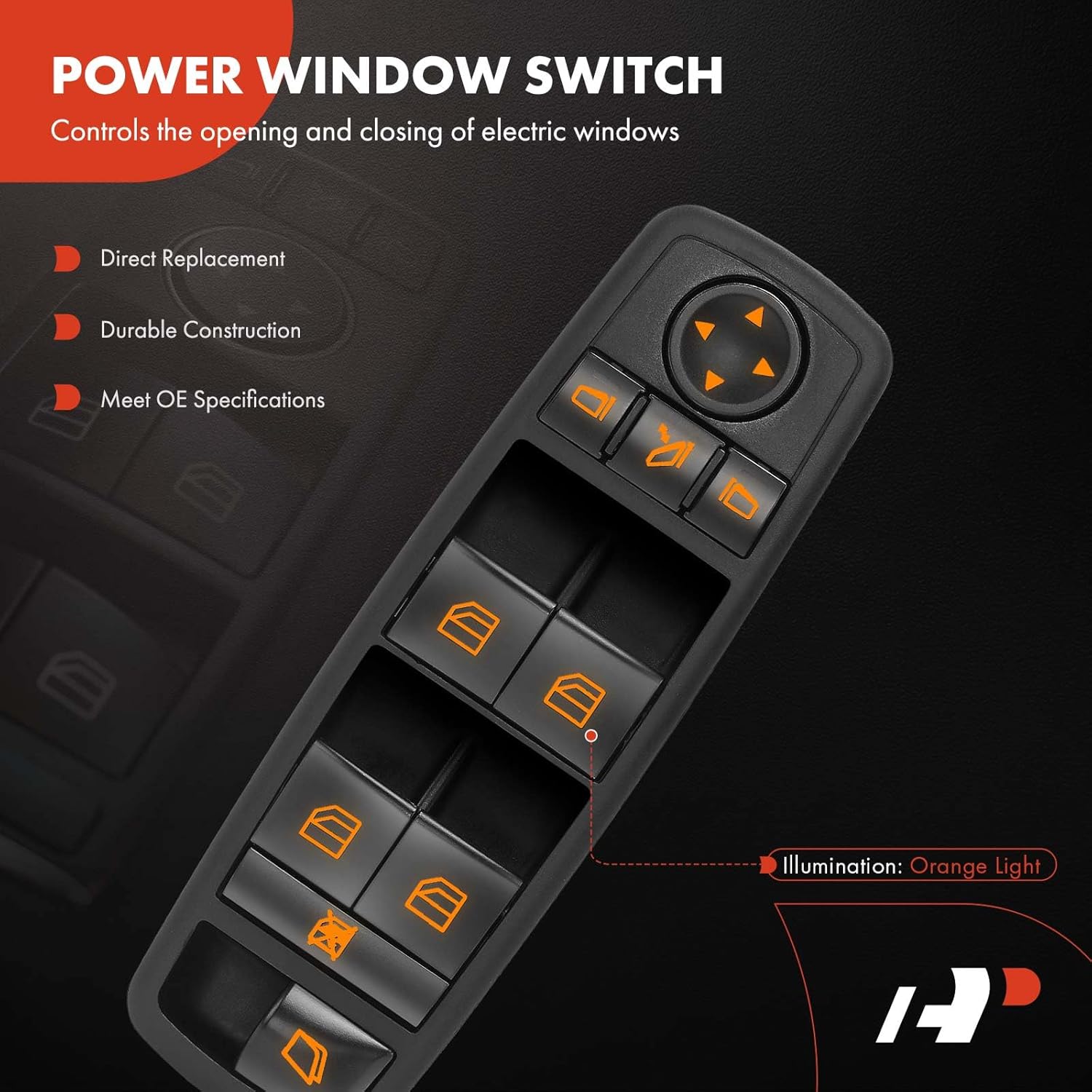 A-Premium Front Driver Side Master Power Window Switch Compatible with Mercedes-Benz W164 W251 Series GL320, GL350, GL450, GL550, R320, R350, R500, R63 AMG, 2006-2012, Replace# A2518300590