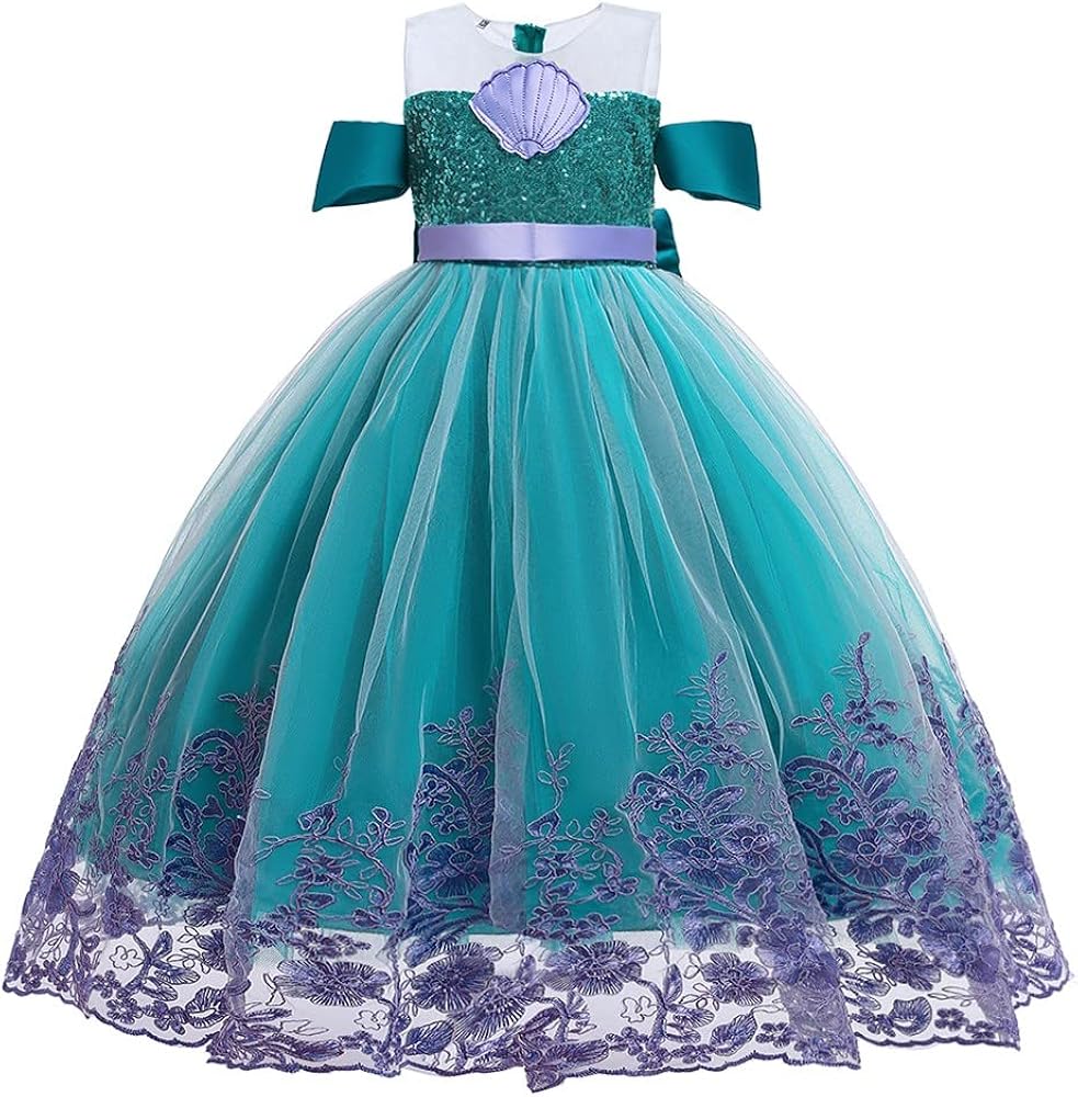 Amazon.com: HIHCBF Girls Mermaid Costume Princess Birthday Christmas Party  Halloween Fancy Cosplay Tulle Dress Pageant Dance Ball Gown 4-5T :  Clothing, Shoes & Jewelry
