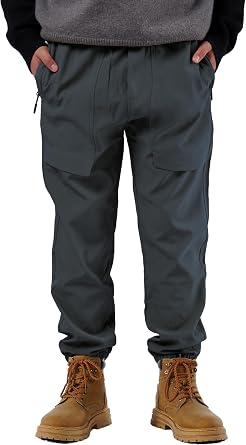 Waterproof Hiking Trousers Boys Softshell Elastic Waist Outdoor Pants Kids Trekking Joggers