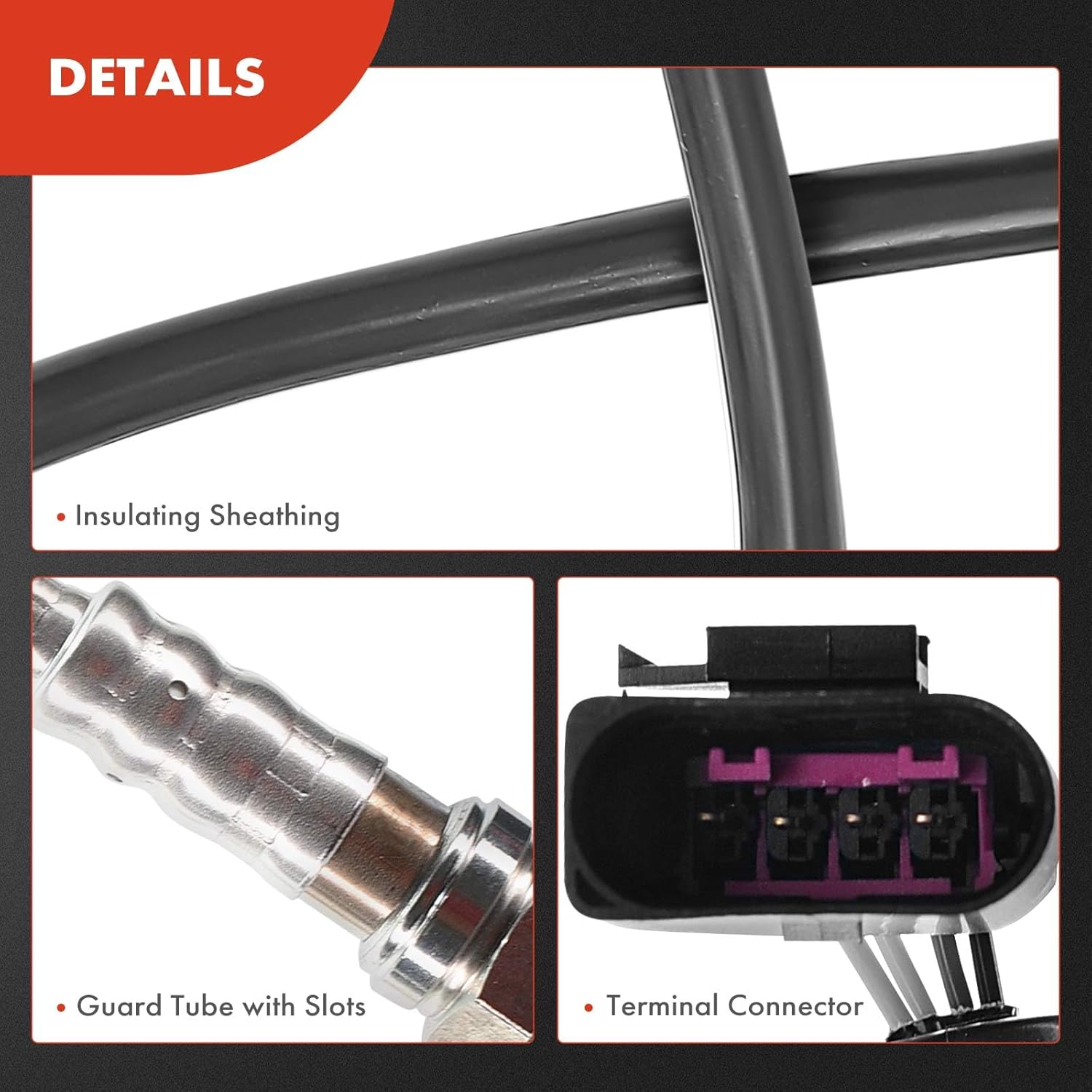 A-Premium O2 Oxygen Sensor Compatible with Audi Q5 2009-2014, S4 S5 2010-2014, A4 A6 A7 A8 Quattro, SQ5 2014, V6 3.0L 3.2L, Downstream, 2-PC Set, Replace# 06E906265Q