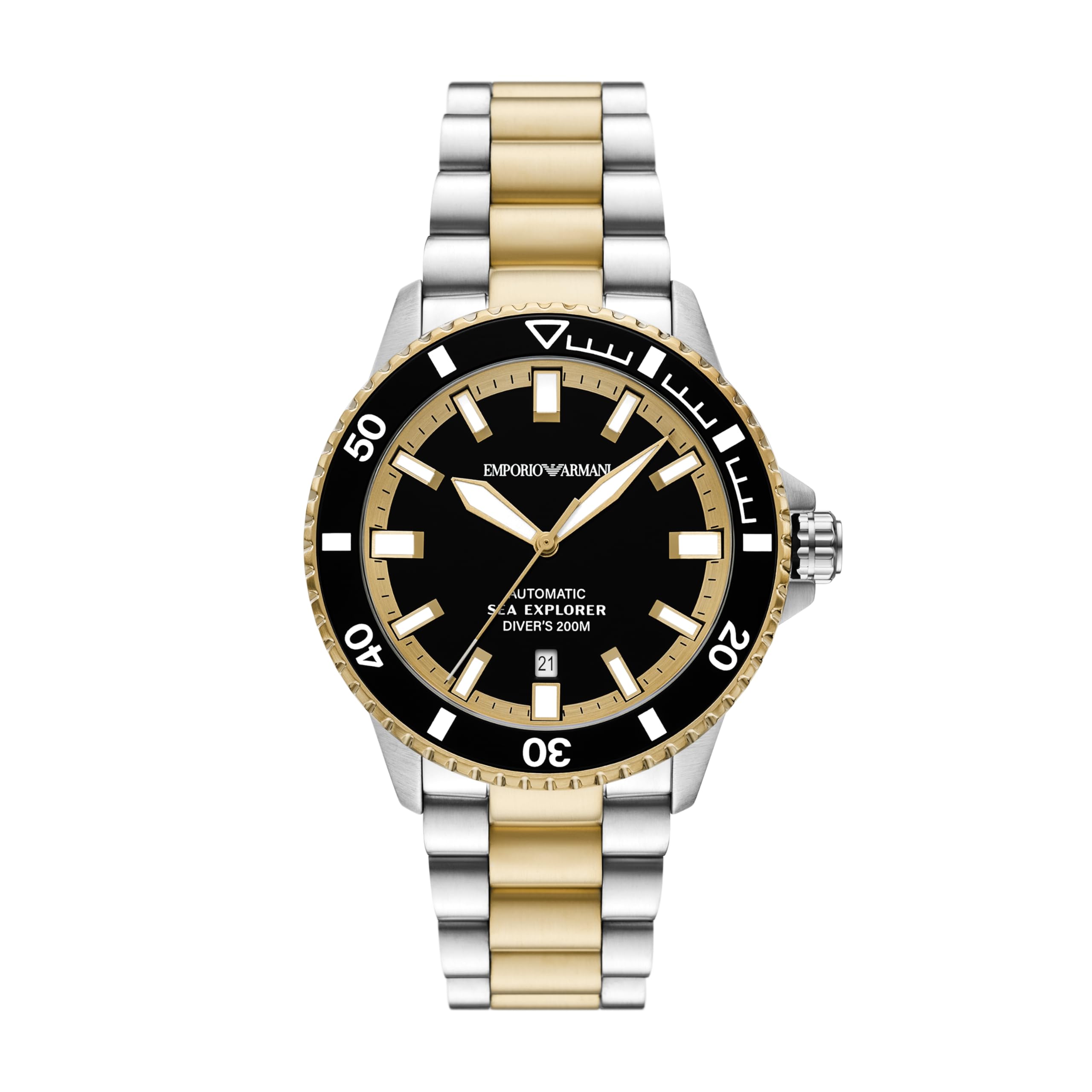Emporio Armani Men's Sea Explorer Automatic Two-Tone Stainless Emporio Armani Men's Sea Explorer Automatic Two-Tone Stainless