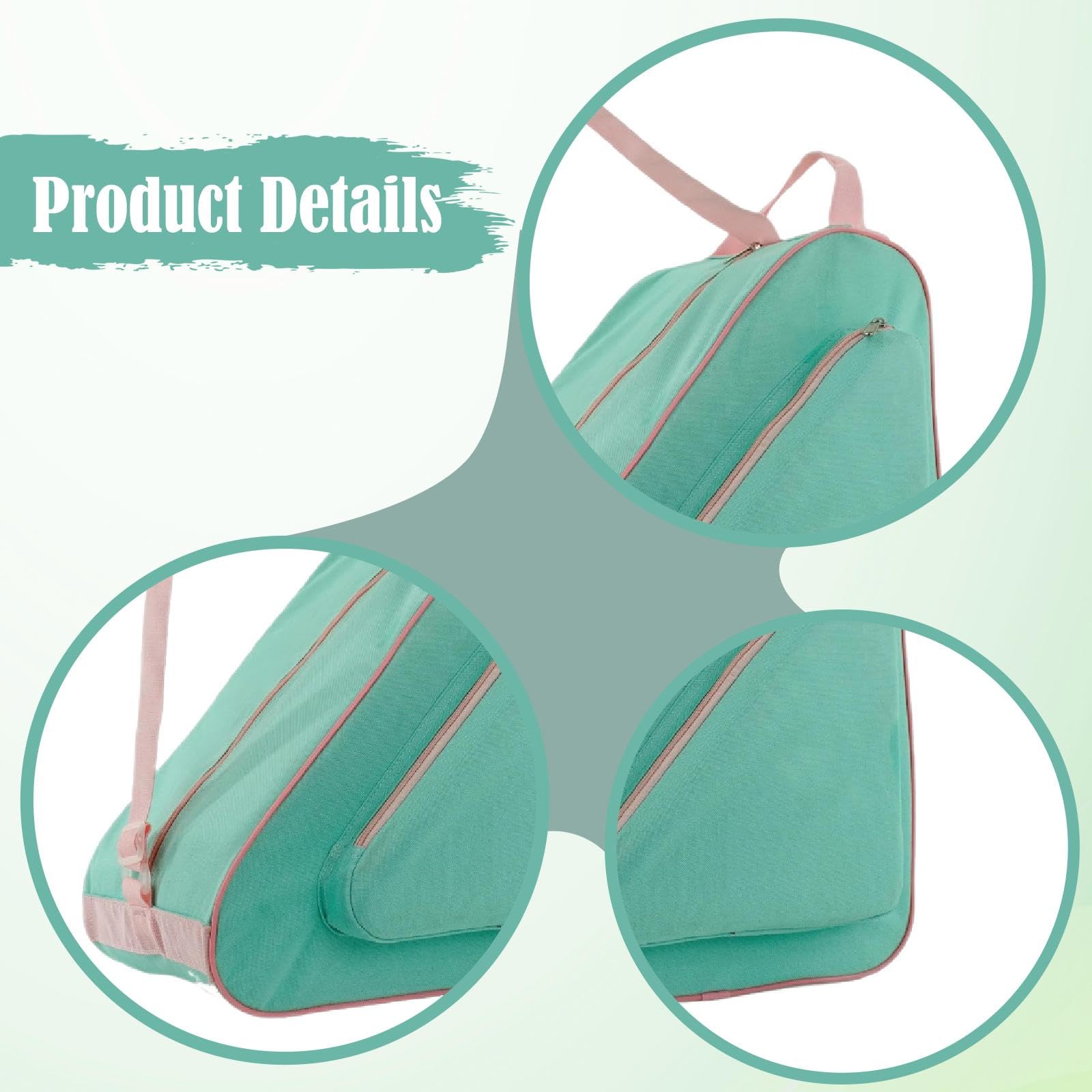 Gralara Sac de Rangement Patins Sac Roller Organisateur Grande Capacité Compartiments Multiples Bandoulière Réglable Portable Pliable Convient aux Sports