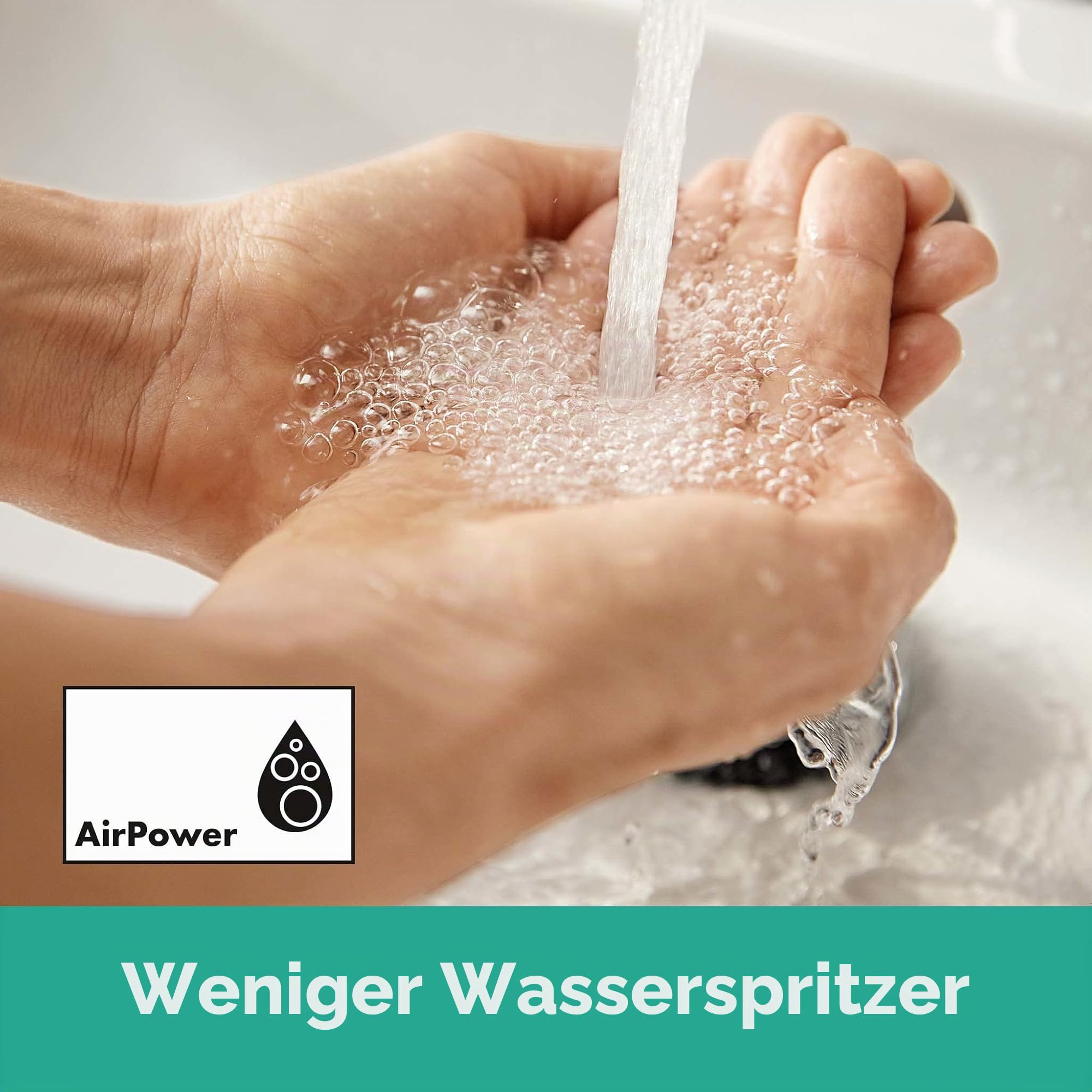 hansgrohe Rebris E - Waschtischarmatur mit Zugstangen-Ablauf, energiesparend (CoolStart), Wasserhahn Bad mit Auslaufhöhe 84 mm, Mischbatterie Waschbecken wassersparend (EcoSmart+), Chrom, 72587000