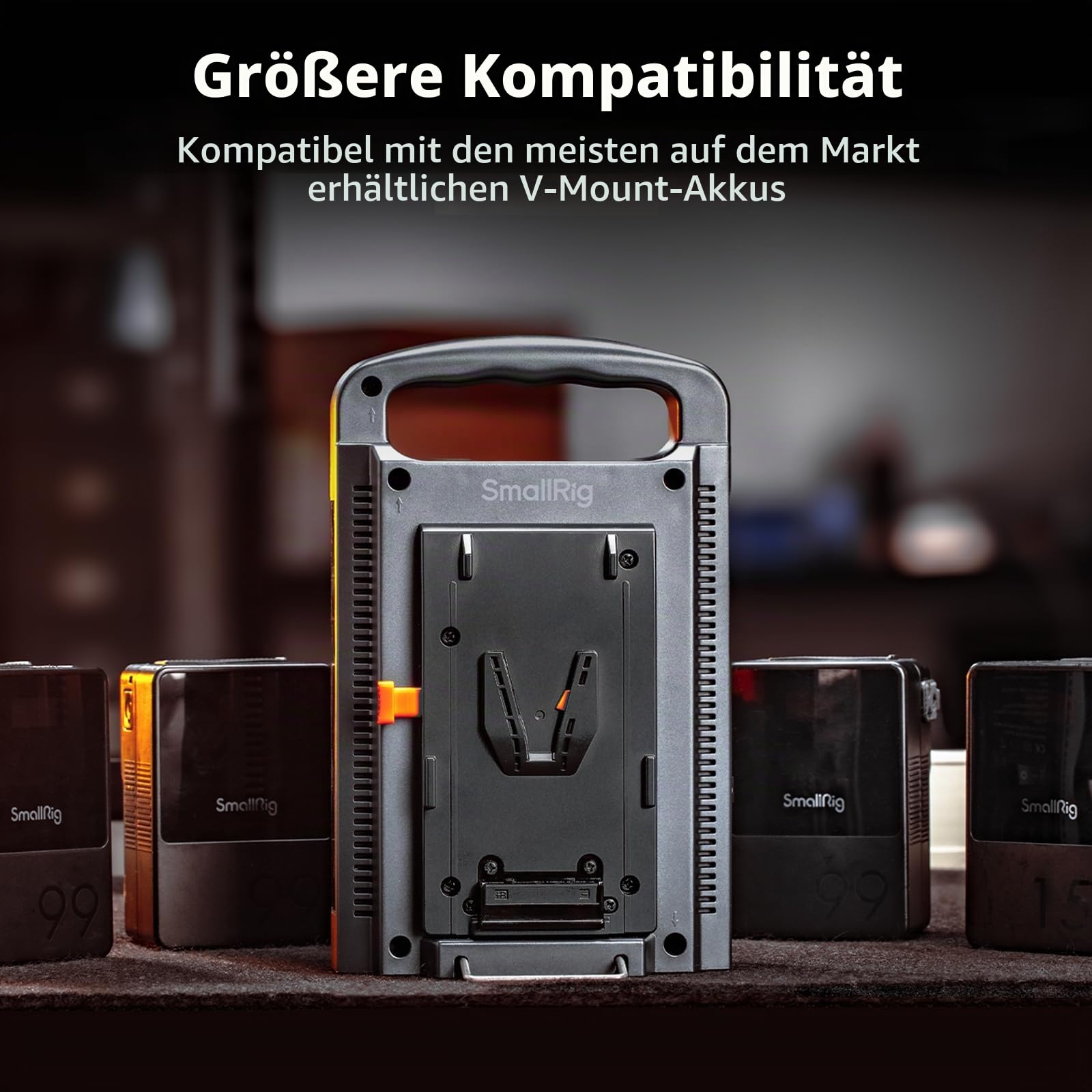 SMALLRIG V-Batterie-Ladegerät mit Doppelk, V-Montage, Akku-Ladegerät für SMALLRIG VB50 / VB99 / VB99 Pro / VB155 / VB212-4578