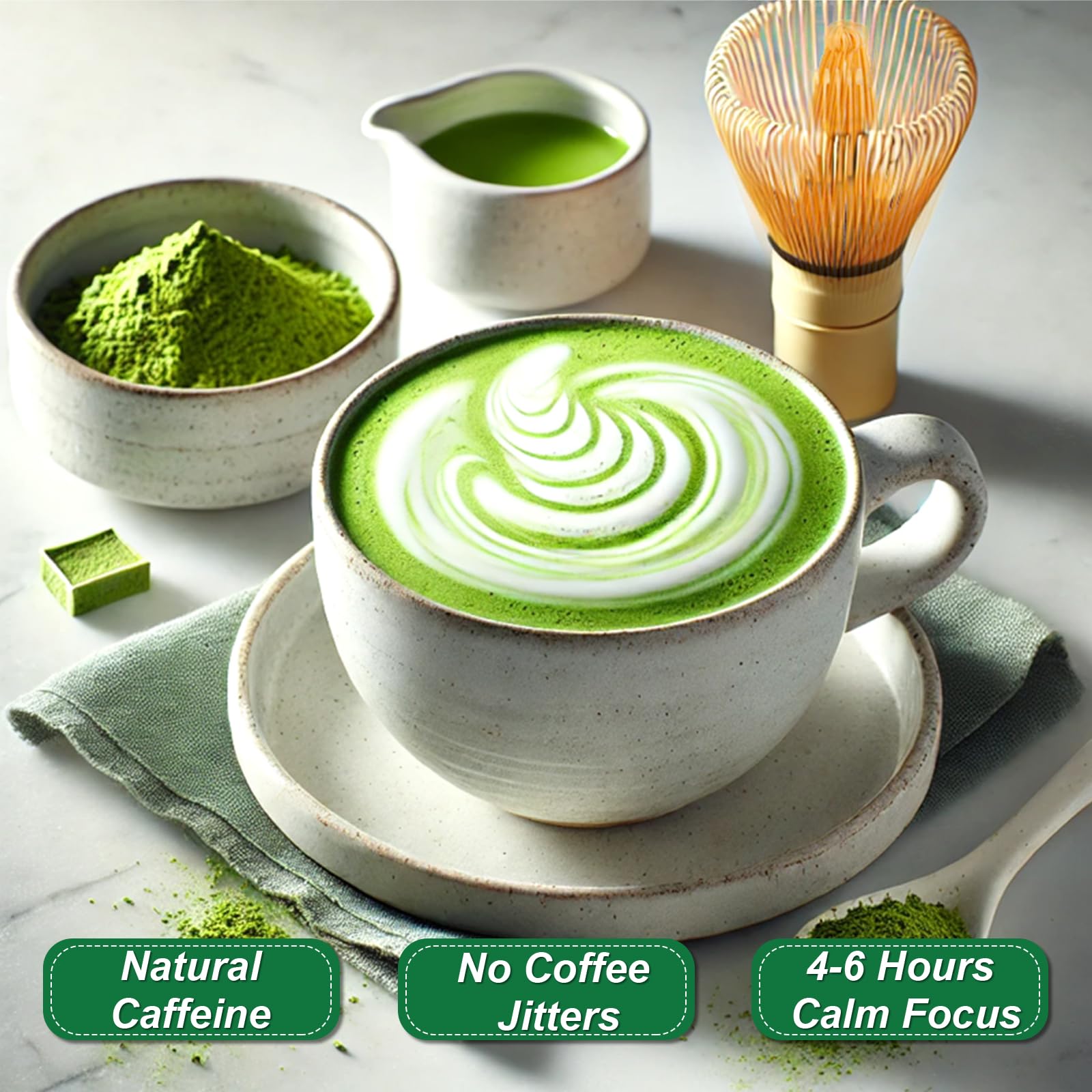 Letstay Matcha Matcha Powder Ceremonial Grade Highland Matcha Tea Organic Matcha Green Tea - Premium 1st Harvest - — view 7