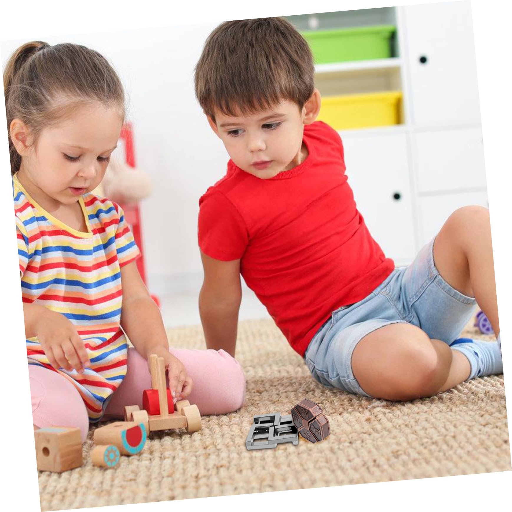 NOLITOY Puzzle Rompicapo per Adulti in Lega di Zinco 9pezzi Gioco di Logica e Mentali per Allenamento Cerebrale e Creatività