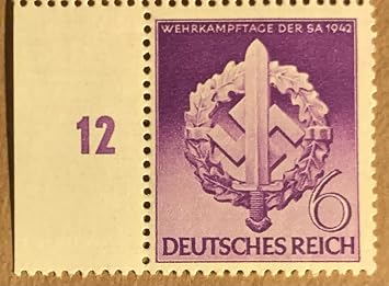 Bubbacare 1942 Third Reich Storm Troopers Postage Stamp, Catalog No 528 Y