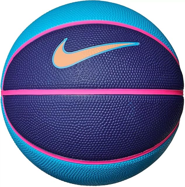 NIKE Unisex - Adult Swoosh Skills Basketball, Laser Blue/Deep Royal Blue/Hyper Pink/Orange Trance, 3