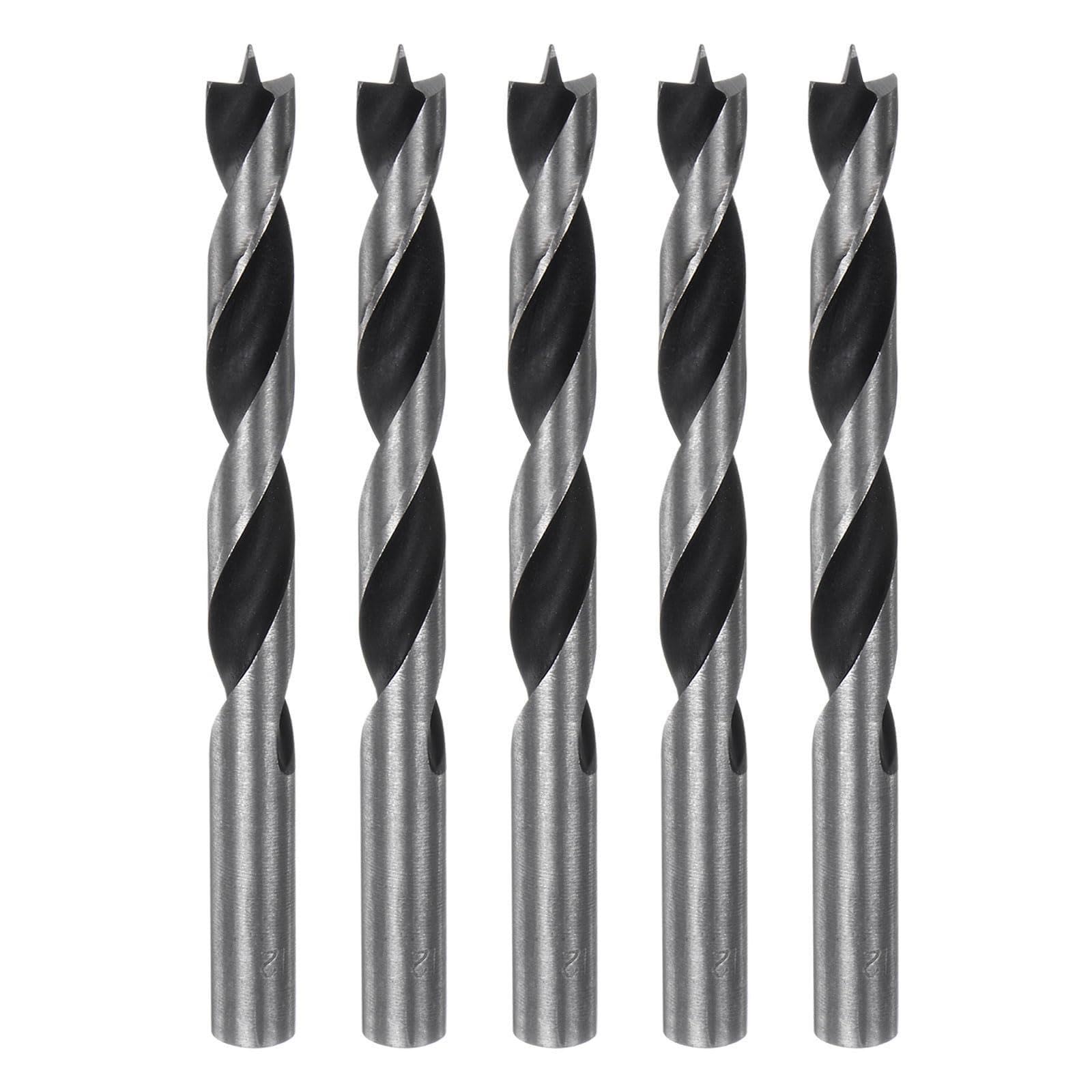 5 Brocas para Madera de Punto 5mm Acero de Alto Carbono