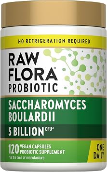 Raw Flora Saccharomyces Boulardii Probiotics Supplement | 250 mg
