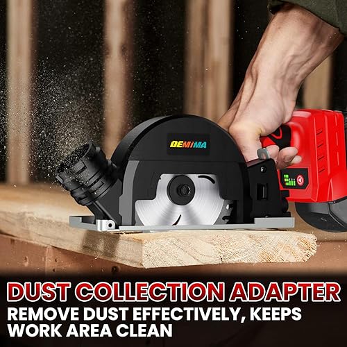 Miniatura 6 de Herramienta de corte inalámbrica sin escobillas de 4 pulgadas compatible con batería Milwaukee de 18V, mini sierra de 500W de hasta 12000RPM con 6