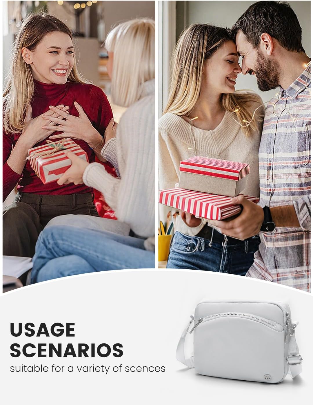 MEXS Everywhere Crossbody Bag 2L Metal Hardware, Casual Crossbody Bags for Women Travel Purse Shoulder Handbags Wallet - Image 2