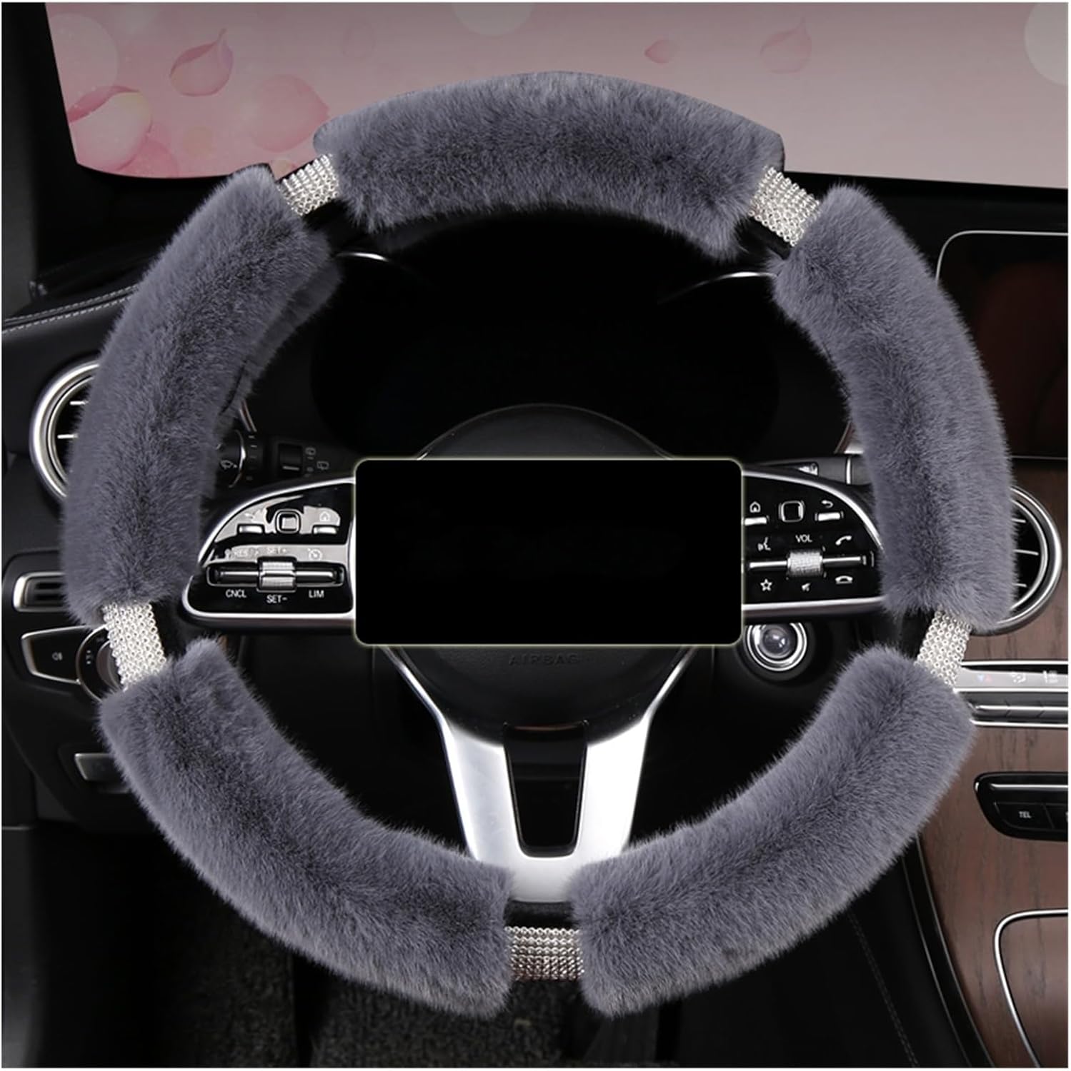 Car Steering Wheel Cover for Buick Laccrose Car Steering Wheel Cover Plush Car Decoration Soft and Lightweight (Color : 4#)