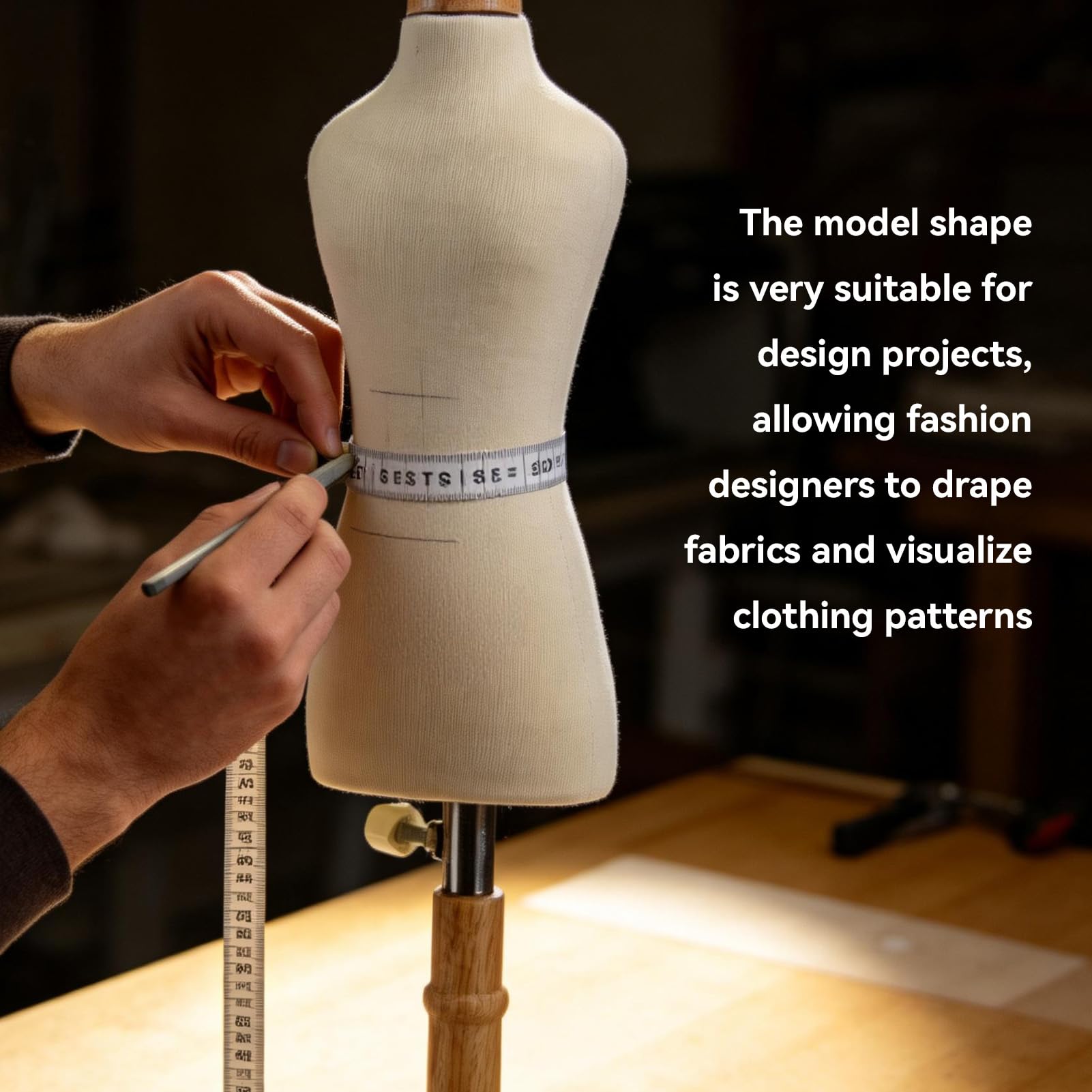 Forme de Robe pour Enfant avec Base en Bois, Corps de Torse de Mannequin avec Support en Bois réglable, Buste de Corps de Mannequin pour présentation de Robe, Conception de