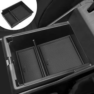 Center Console Organizer Compatible with Kia Sportage NQ5 2026 2025 2024 2023 Accessories 5 Gen Black ABS Plastic Material Armrest Secondary Storage Box