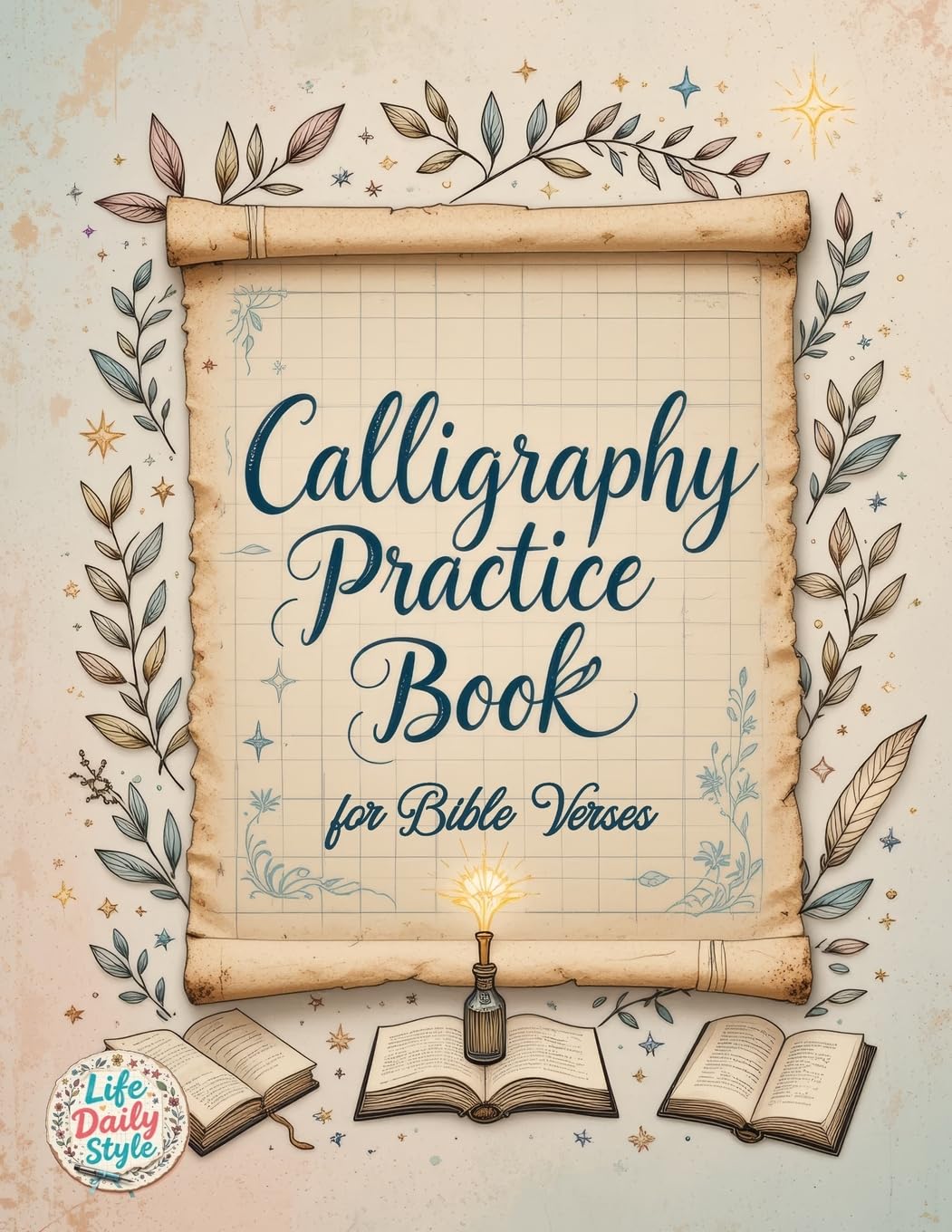 Calligraphy Practice Book: For Bible Verses - A Christian Calligraphy Workbook with Hand Lettering & Tracing Sheets Easter & Religious Gifts for Adults, Seniors, and Beginners in Bible Study