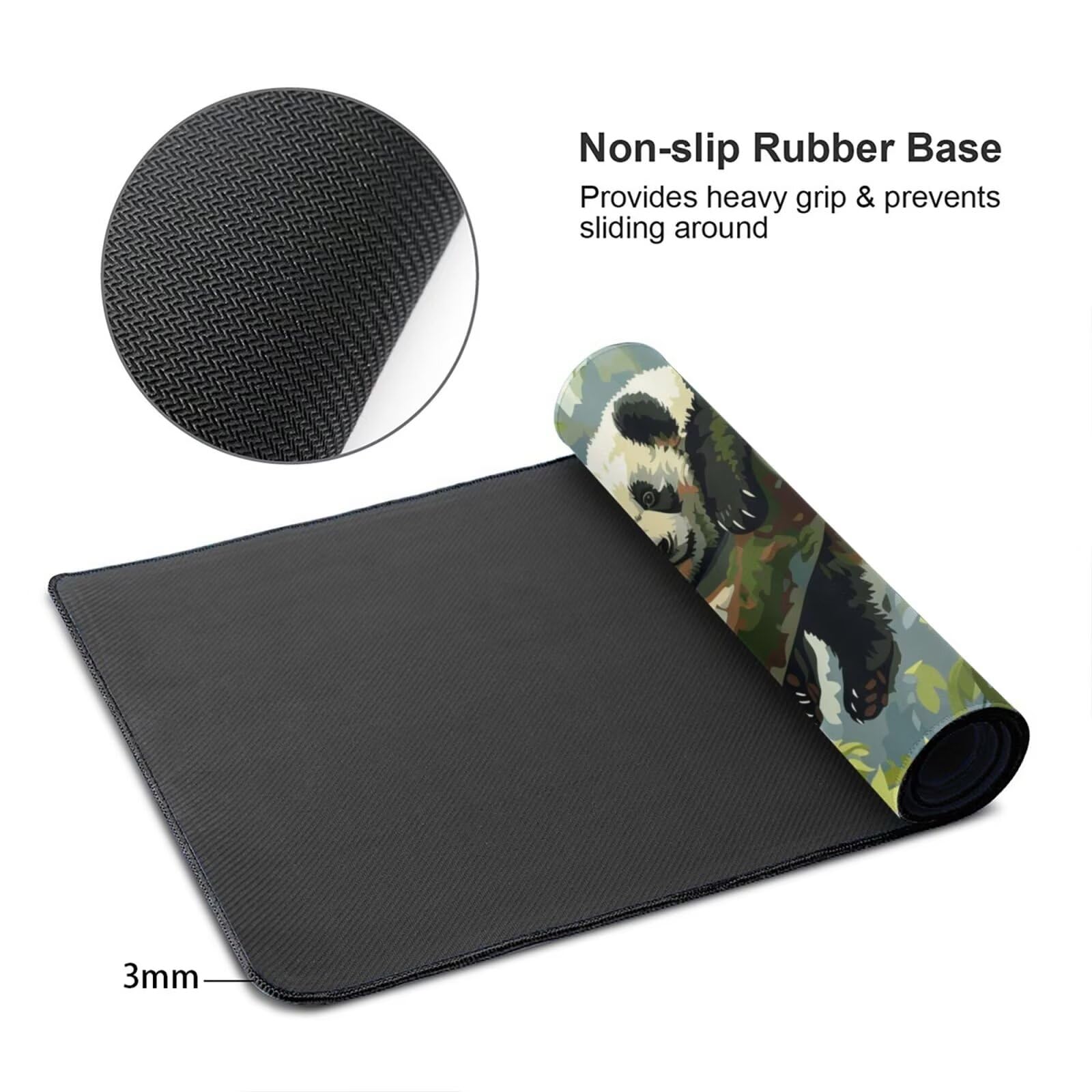 Alfombrilla Ratón XXL 1500x800mm,Alfombrilla de Escritorio Multifuncional,Protector de Mesa Mouse Pad Impermeable,Gaming mousepad Antideslizante para Hogar,Oficina Regalo - animal,Panda gigante ZJ-567