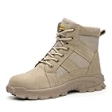 DINGGU Steel Toe Boots for Men Comfortable Mens Work Boots Indestructible Construction Industrial Safety Boots