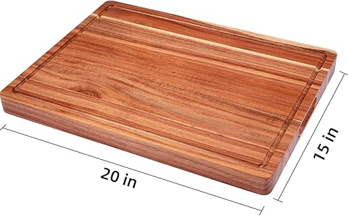 Miniatura 9 de GaoMon Tabla de cortar de bambú extra grande de 30 pulgadas, tabla de cortar de madera XXXL para estufa, tabla de fideos, tabla de cortar sobre el