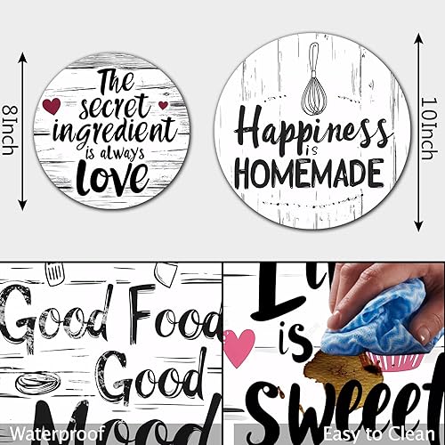 Miniatura 47 de Fundas para quemadores de estufa eléctrica de animales de granja, paquete de 4 fundas redondas para quemadores de estufa, 8 pulgadas y 10 pulgadas