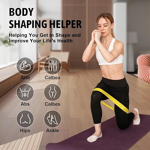 Resistance Bands, 3Pcs Latex Exercise Band for Women and Men, Resistance Fitness Exercise Loop Bands with 3 Different Strength Levels for Legs and Glutes, Arms, Pilates, Yoga