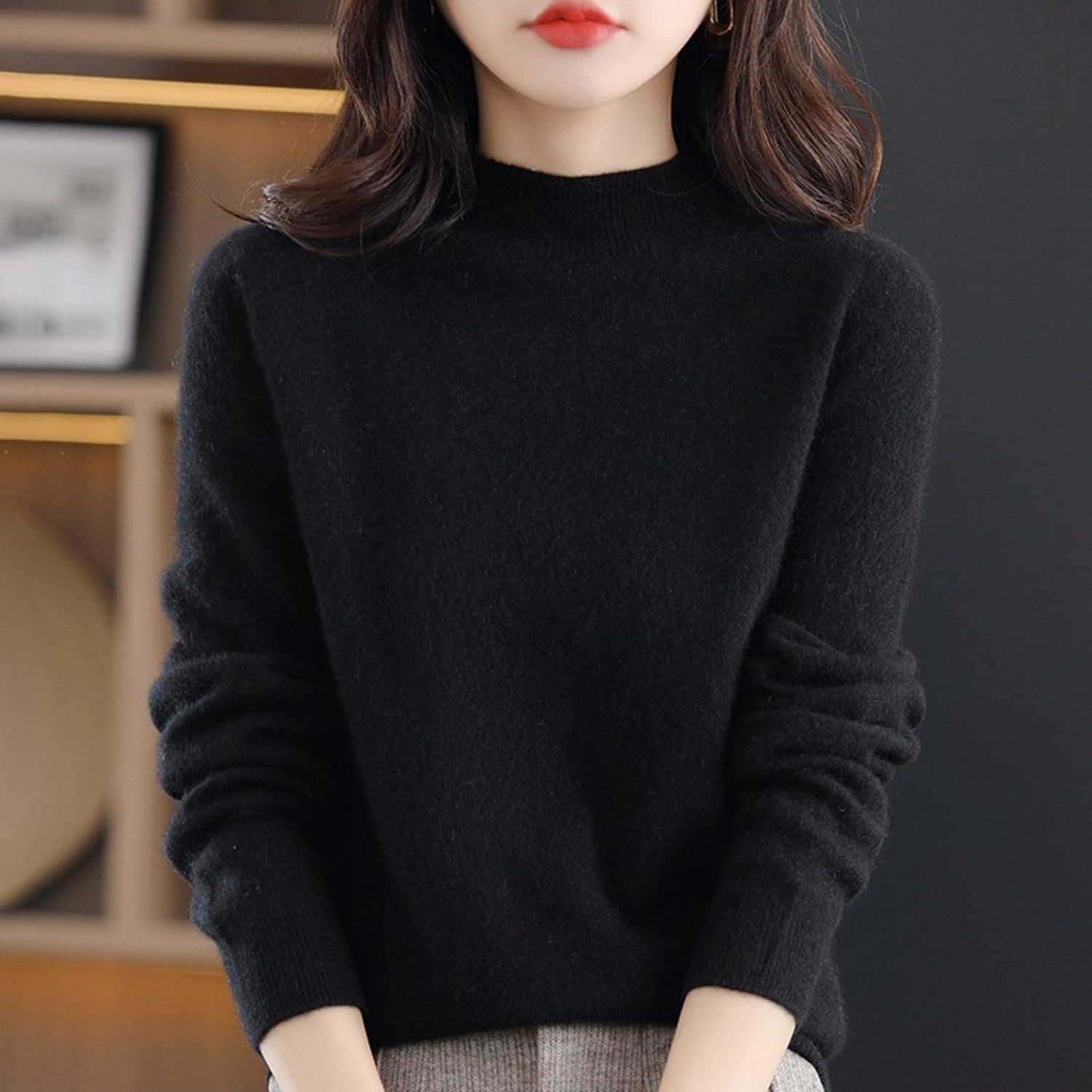 Sweaters for Women, Crew Neck Long Sleeve Soft Pullover Sweater Womens Lightweight Sweaters 0