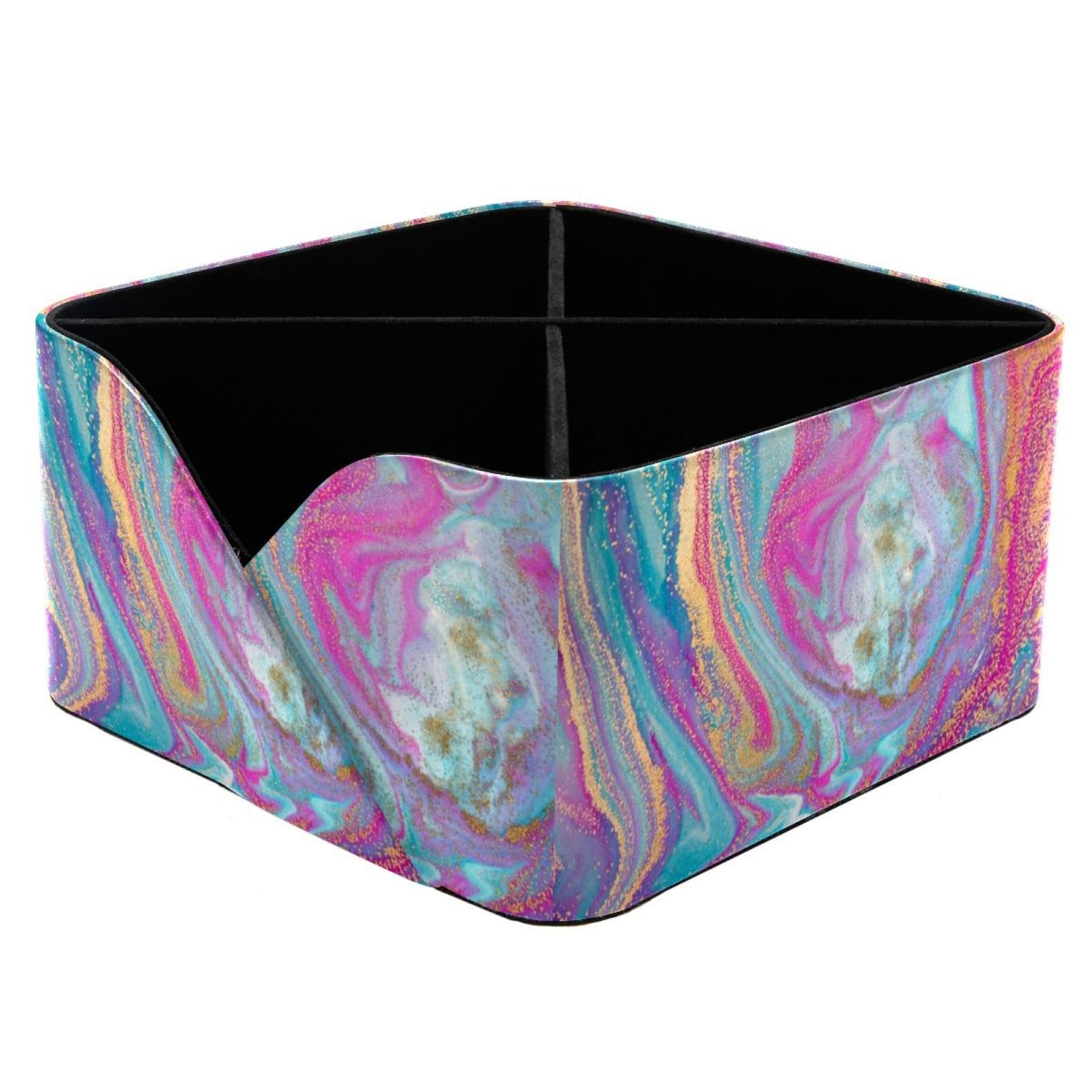 Organiseur de bureau pour la maison et le télétravail, pot de rangement multicolore chic