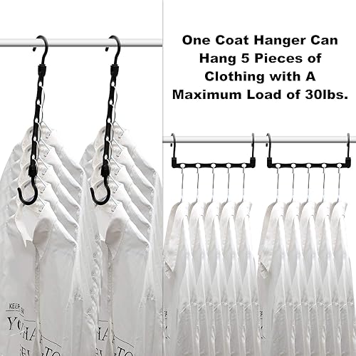 Miniatura 5 de Organizadores de armario y almacenamiento, paquete de 12 ganchos resistentes para ropa pesada, ganchos mejorados para ahorrar espacio, organización