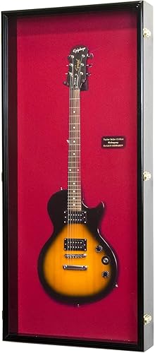 Miniatura 22 de sfDisplay.com,LLC. Guardabarros eléctricos para bajo y guitarra, vitrina, soporte para rack de pared, 98% con bloqueo UV, 50 x 22 pulgadas Acabado