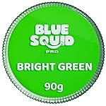 Blue Squid PRO Face Paint - Professional Water Based Single Cake Facepaint & Body Paints - SFX Makeup, Kids Adults Face Painting for Costume, Halloween, Cosplay - Classic Bright Green 90g / 3oz