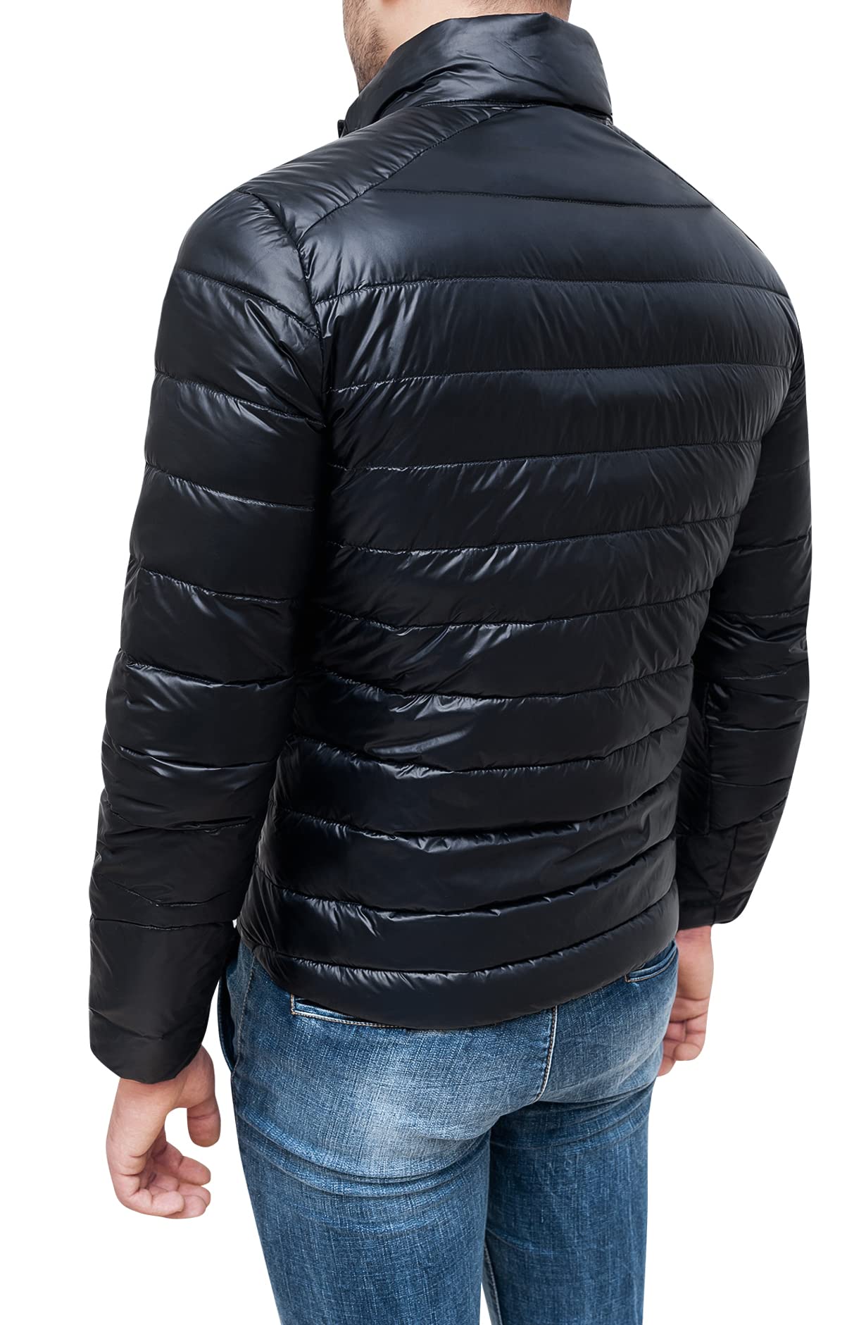 Evoga Piumino giubbotto Uomo 100 Grammi Autunno Inverno Casual Impermeabile bomber Jacket Antivento