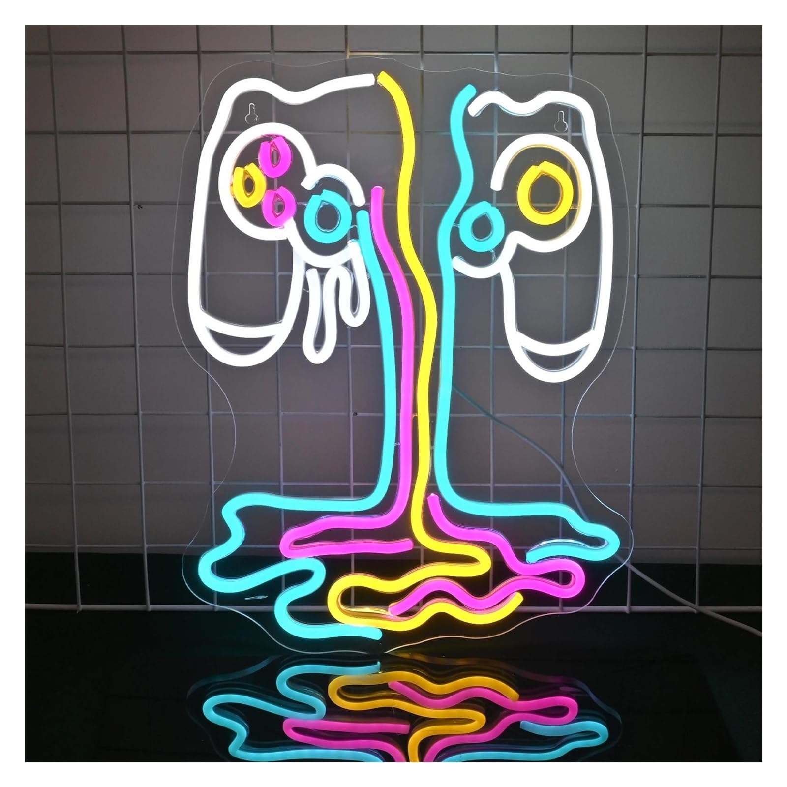 Hängende Kunst-Leuchtreklamen Gamepad Neon Zeichen Lichter Spiel Zimmer Dekoration Für Gamer Schlafzimmer Gaming Zone Club 32X41cm