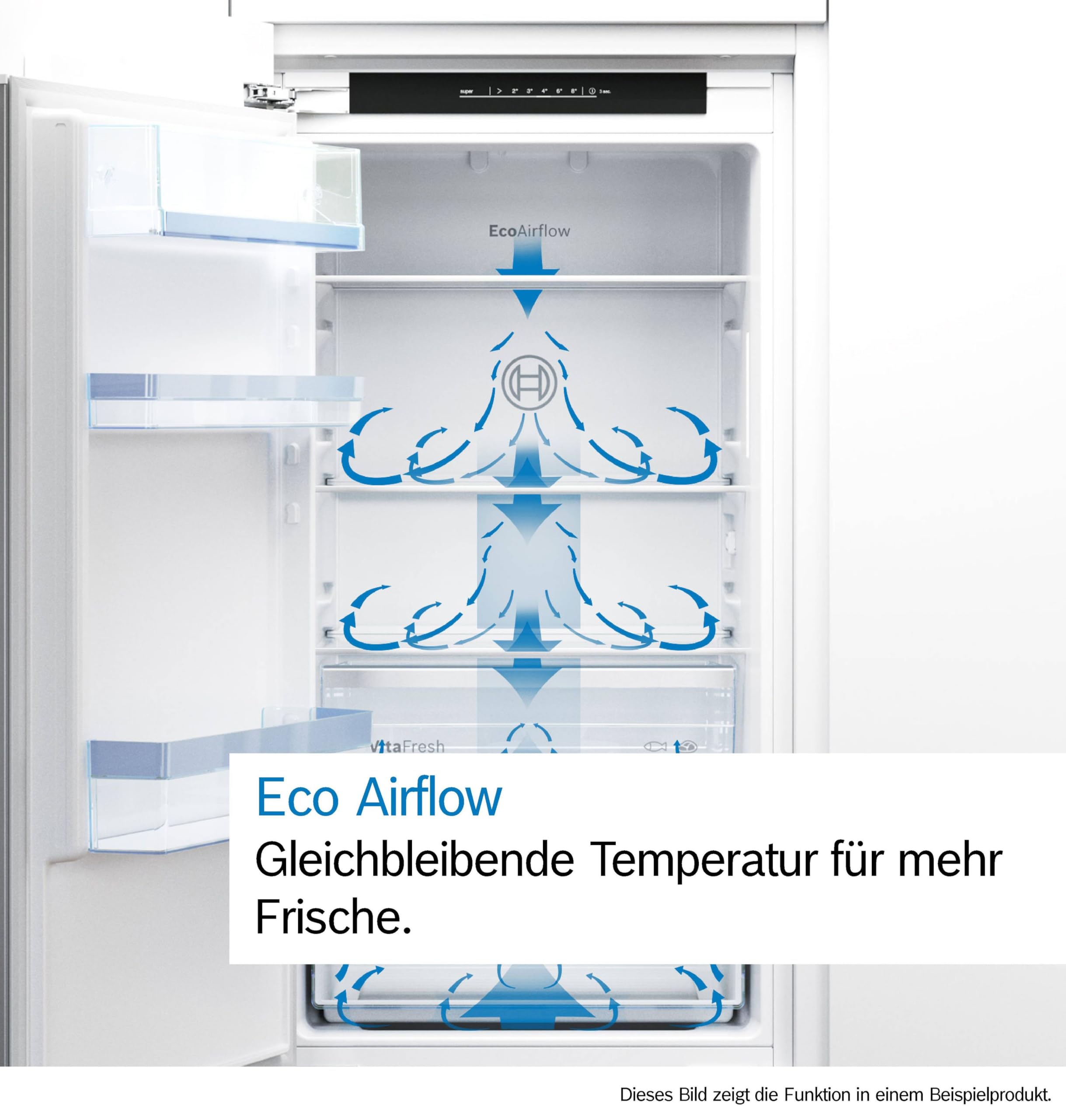 Bosch Serie 4 KIR41VFE0 Einbau-Kühlschrank 122.5 x 56 cm 204 L Flachscharnier FreshSense Multibox XXL Weiß
