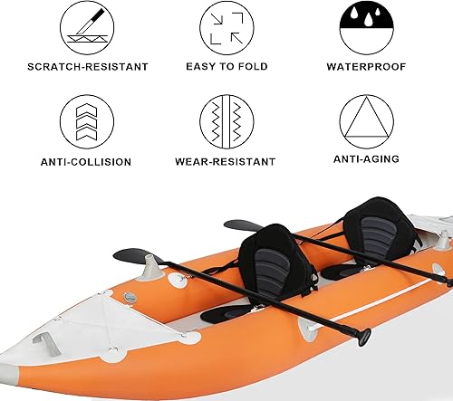 Miniatura 3 de LUCKWIND Kayak, Inflatable Kayak for 12 Person with Paddles, Pump and Kayak Accessories, Inflatable Tandem Kayak
