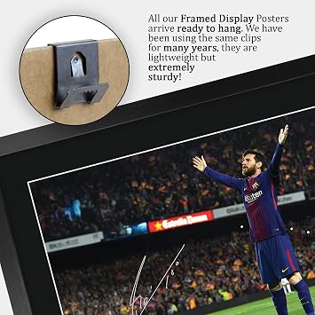 HWC Trading Lionel Messi Gifts Printed Signed Autograph Picture for Football Fans and Supporters (ID-000002) - A3 Framed