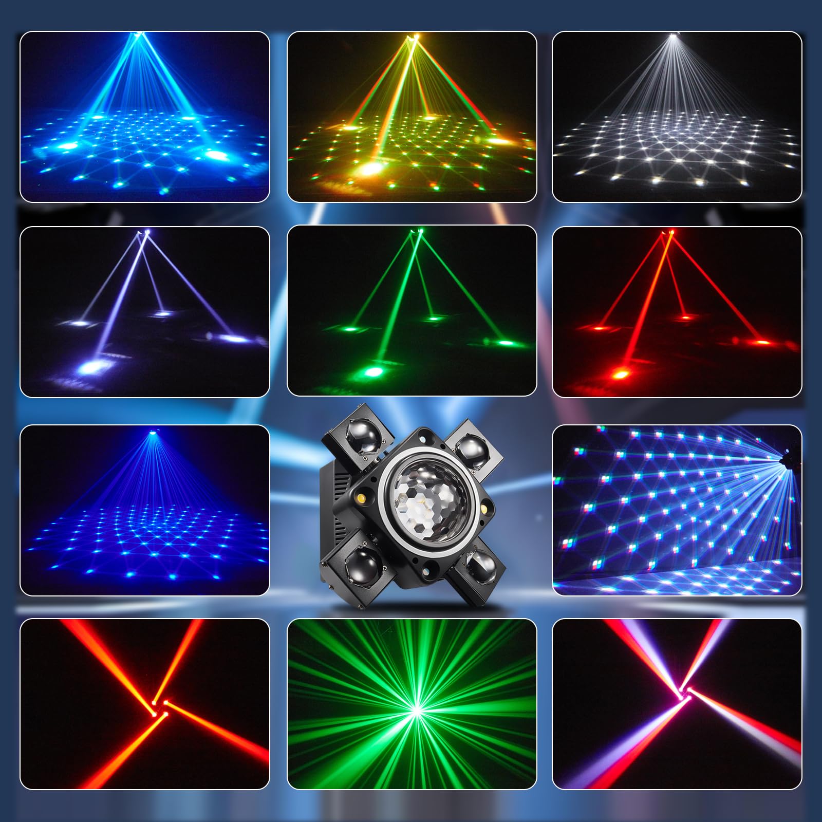 Luce da discoteca, XJG-102 luce per feste, luce LED RGB, proiettore DJ controllato dalla musica, luci DMX, per KTV, riunioni di famiglia, matrimoni, compleanni, Halloween