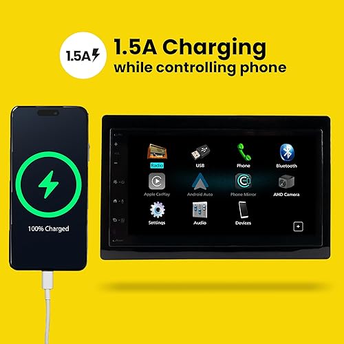 Miniatura 7 de F-150 de 6.8 pulgadas (2009-2014) Kit estéreo de coche doble DIN y kit de tablero de radio de pantalla táctil, adaptador de antena, inalámbrico