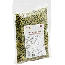 Kasturi Green Cardamom Pods Hari Elachi | Premium Big Size Whole Green Cardamom | Natural Vegan Non-GMO Indian Spice | Gluten Friendly Cooking Spice for Tea, Chai, Baking & Curries 100gm