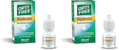 Opti-Free Gotas reponedoras de rehumedecimiento, 0.33 onzas líquidas (paquete de 2)