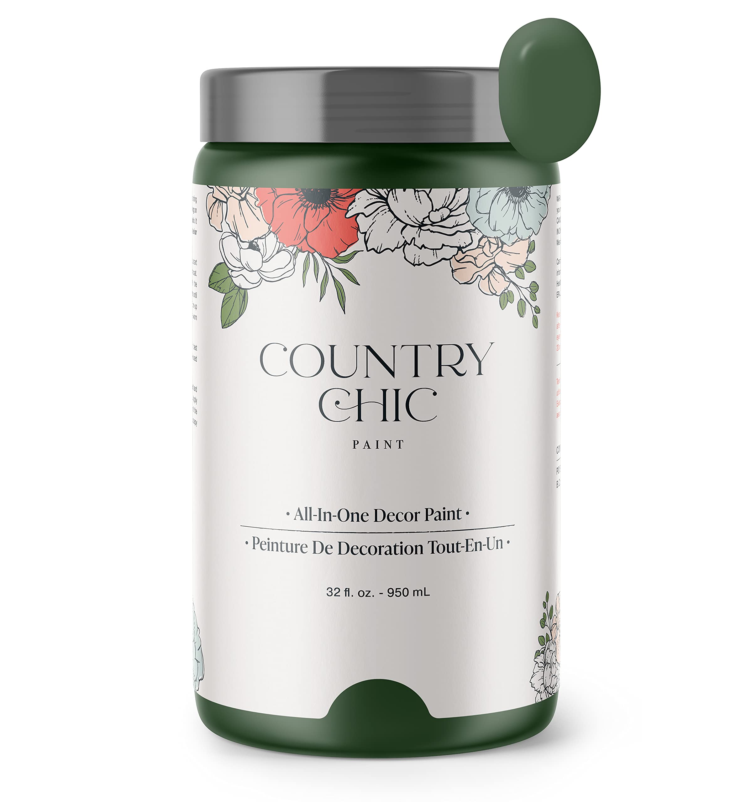Country Chic Paint Chalk Style - for Furniture, Home Decor, Crafts - Eco-Friendly - All-in-One - No Wax Needed (Quart (32 oz), Fireworks)