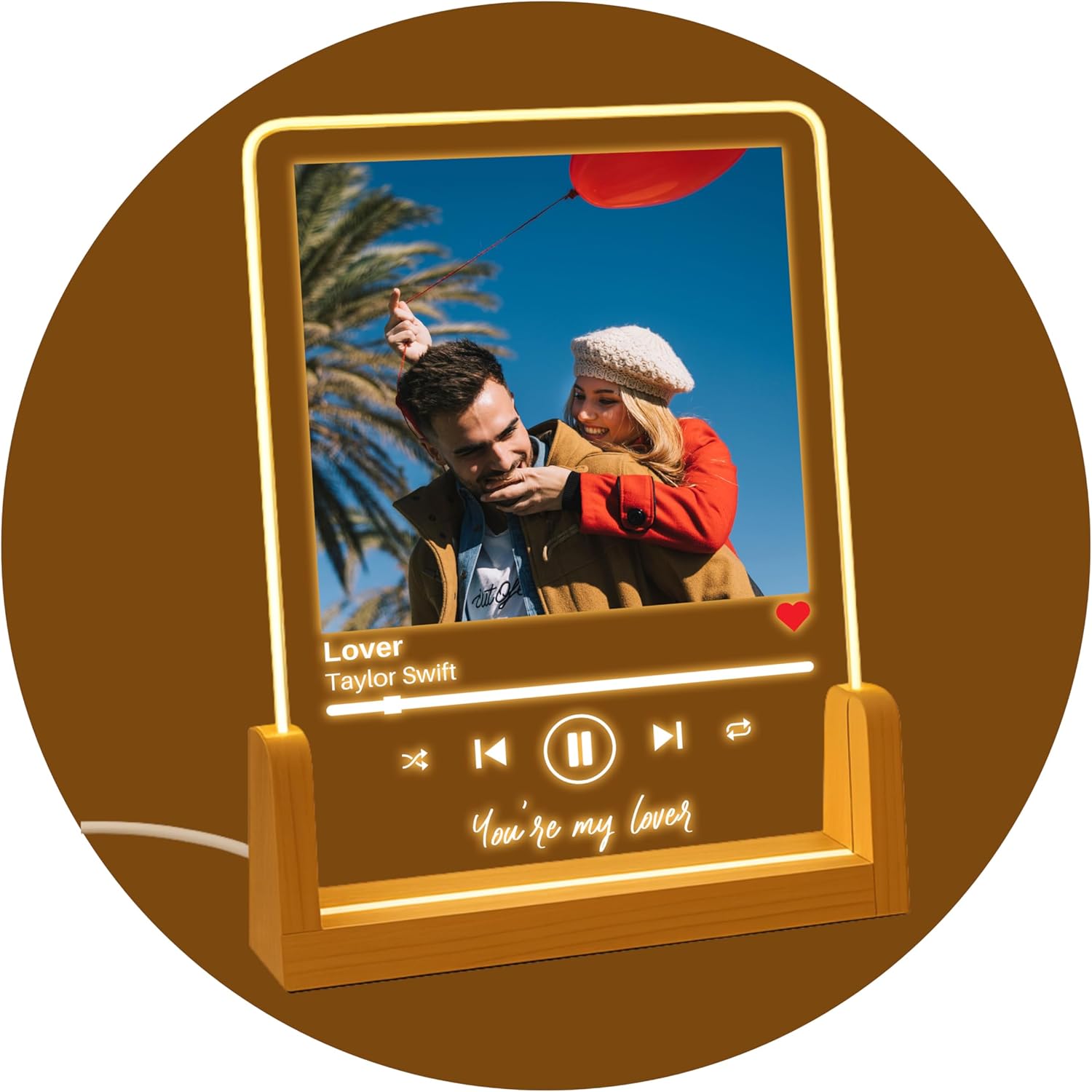 NEXT DAY SHIPPING Personalized Song Plaque - Custom Music Plaque Photo Gift Personalized Couples Romantic Gift Valentines Day