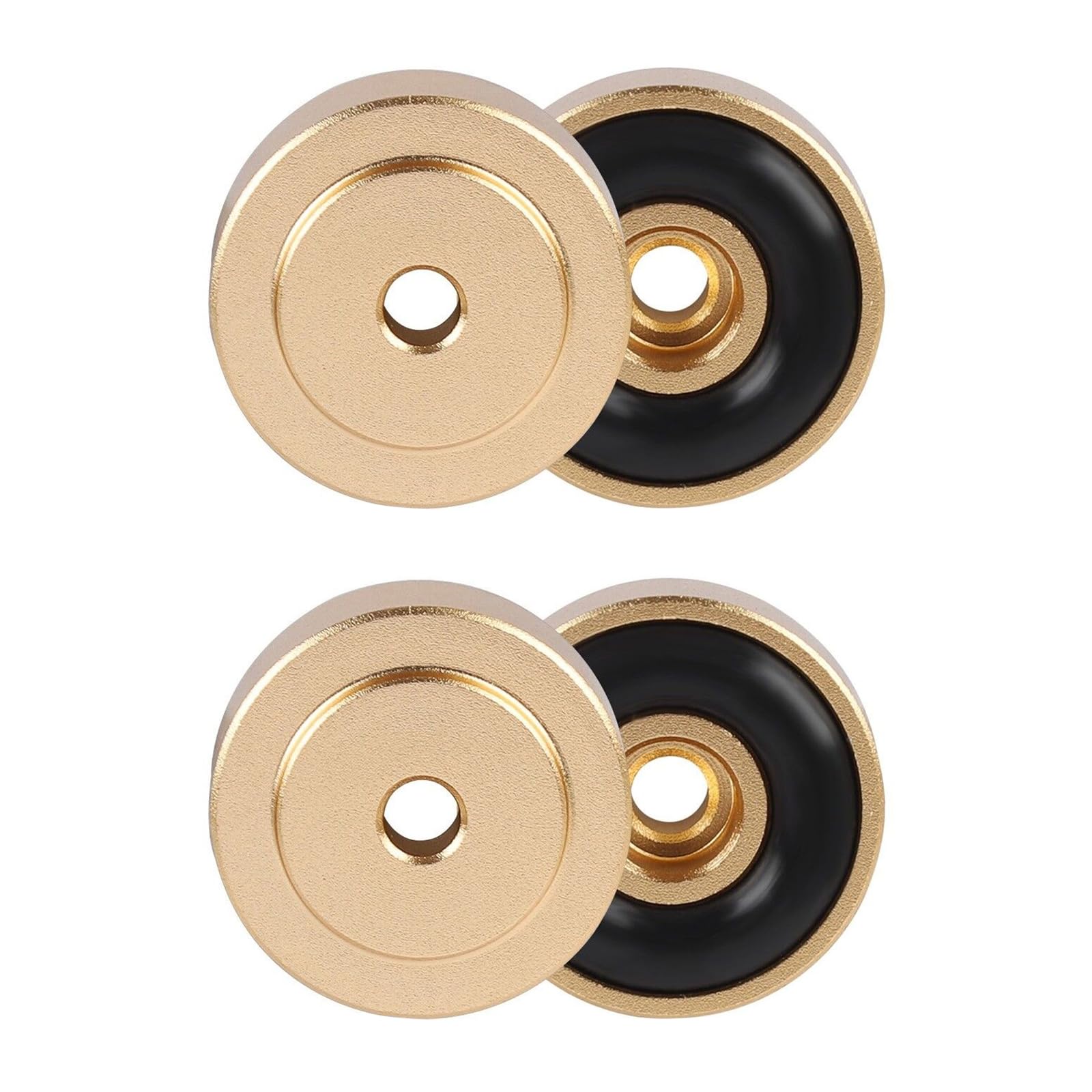 TECKEEN 4PCS Speaker Isolation Feet Pad, Aluminium Alloy 20mm x 8mm Audio Stand Feet Floor Protectors Dampening Pad for Hi-fi Equipments