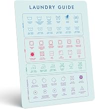 Laundry Symbols Magnet for Easy Clothing Care - Laundry Symbol Guide for Home, Dorms & Laundromats - Laundry Symbols Sign - Laundry Room Decor and Accessories - Laundry Sign for Laundry Wall Decor