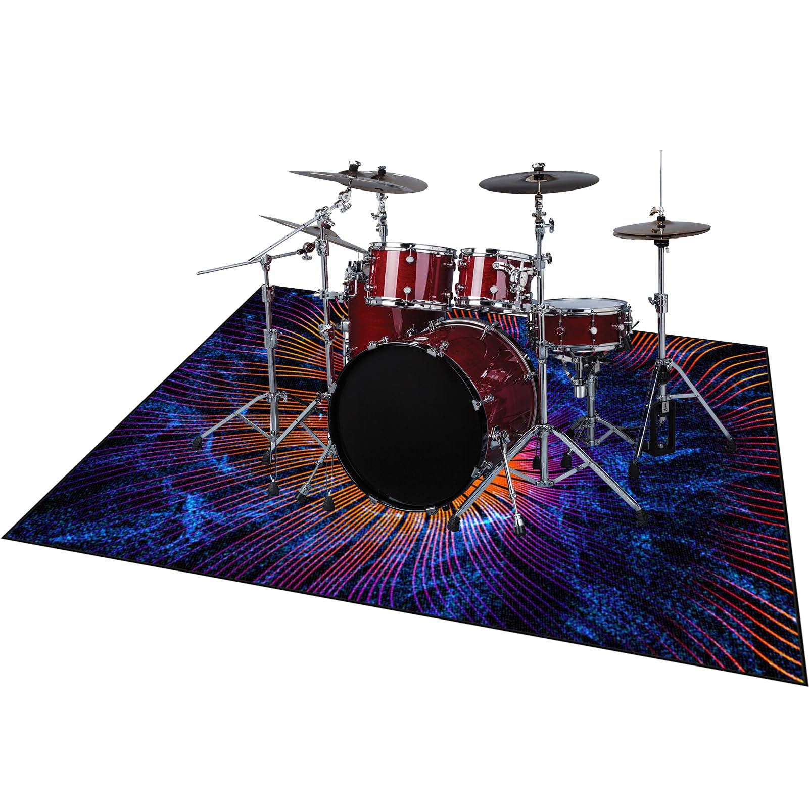 Trommel Teppiche, Drum Teppich, Schallschutz Teppich Matte, Drum Rug rutschfeste Drum Matte für Akustik Schlagzeug Drum Kits Bass Drum Elektronisch Snare Klavier Musikinstrumente 160 x 100 cm