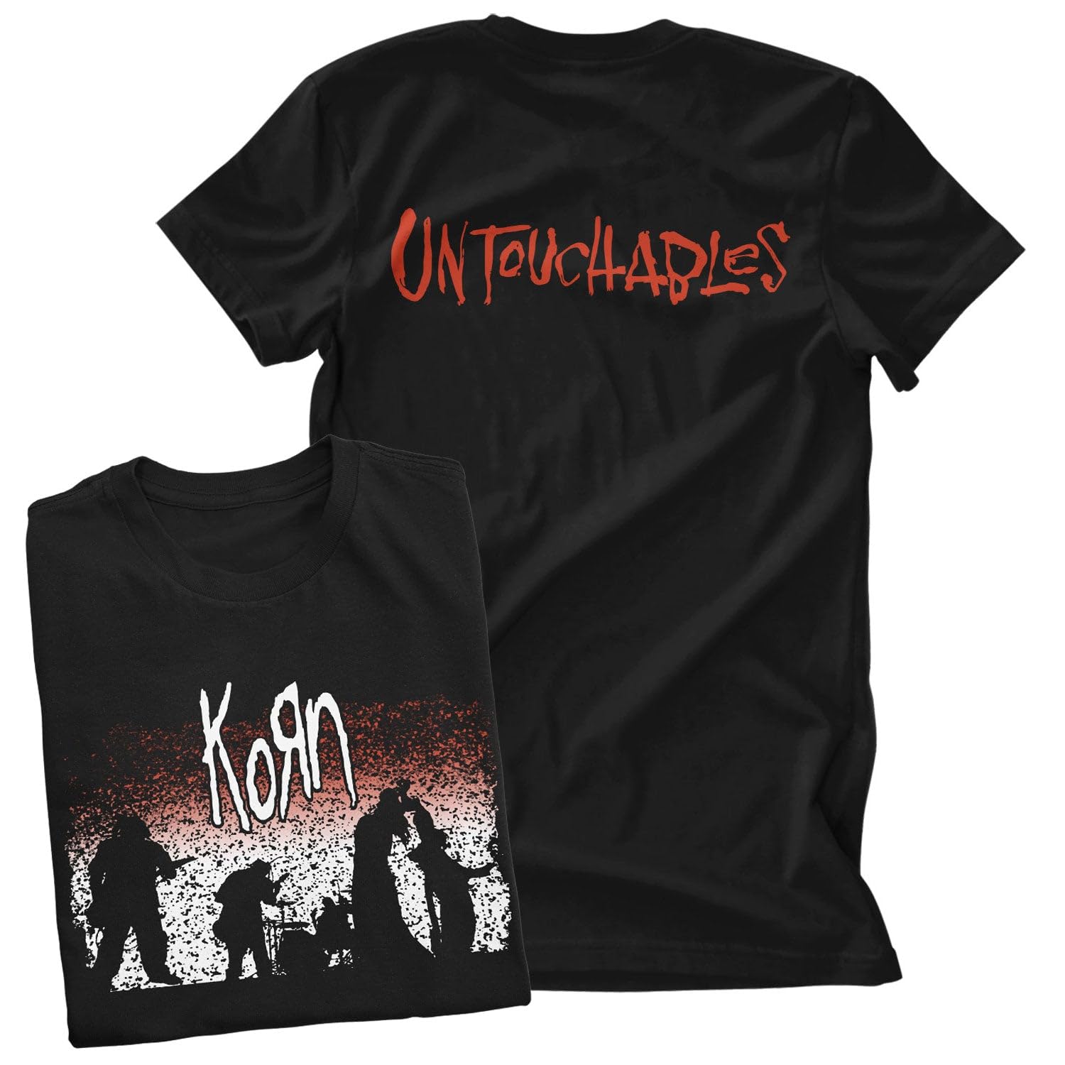 Korn Men's Black Officially Licensed Untouchables T-Shirt (Black), XX-Large