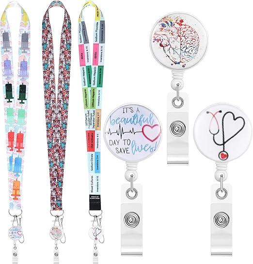 Nurse Badge Clips 3 Pieces Medical Badge Holder Nurse ID Badge Holder Retractable Nursing Badge