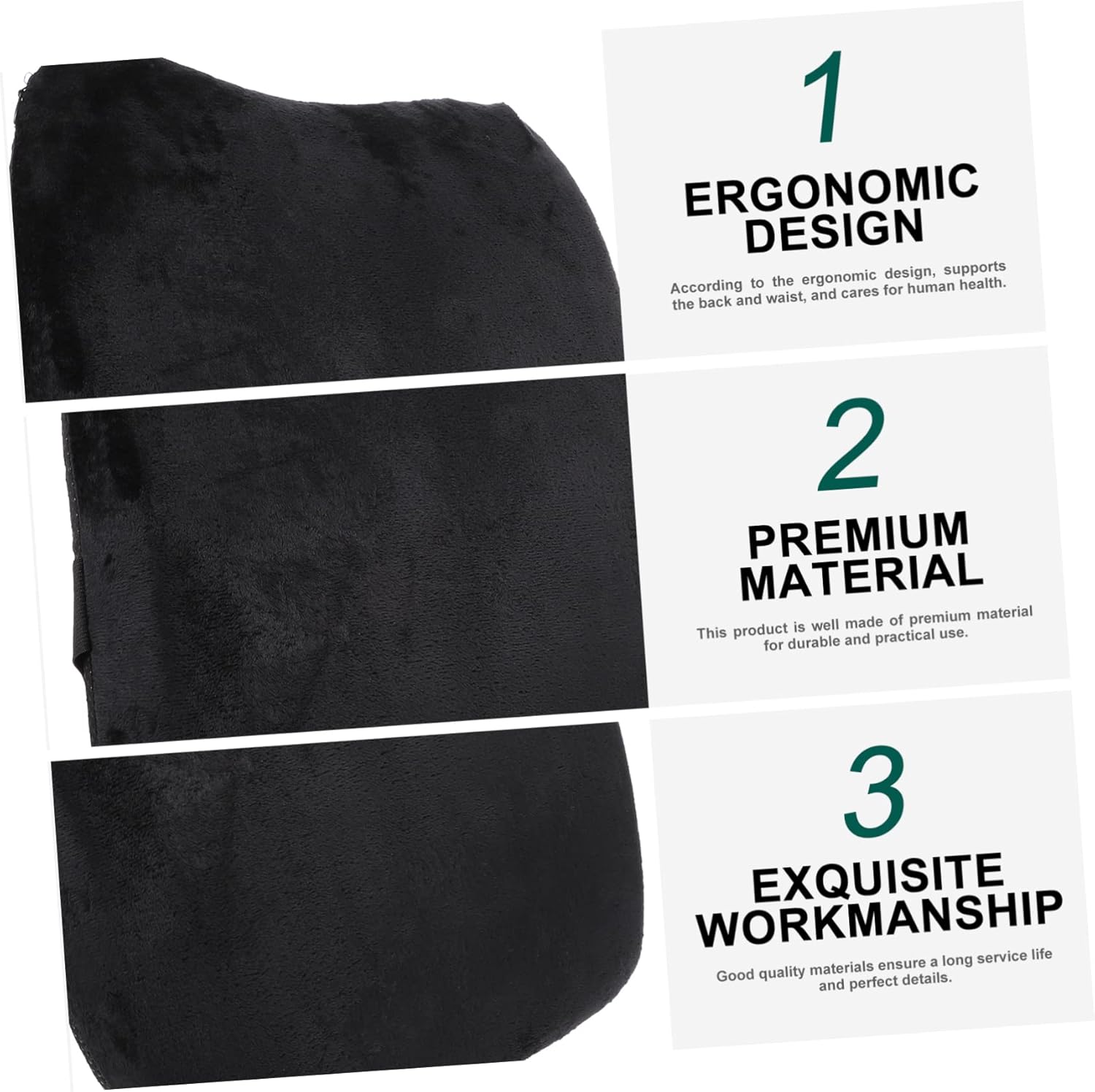 Cabilock Lumbar Support Pillows Comfortable Back Pillow Waist Accessory for Car Plane and Home