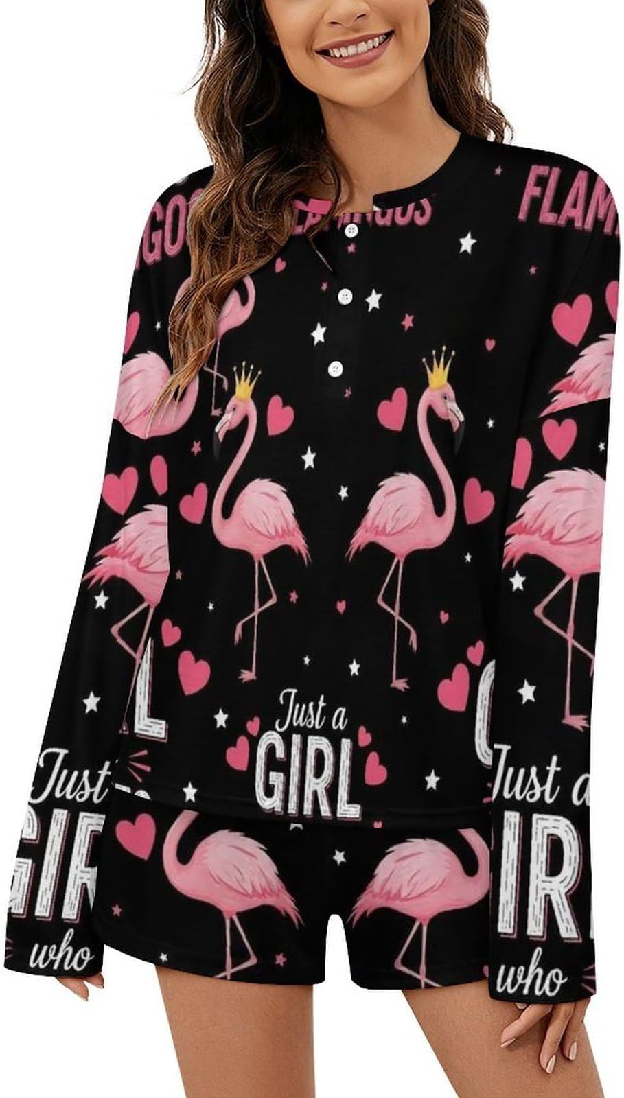 - Women's Pajama Sets Long Sleeve Button Sleepwear Nightwear Soft Pjs Lounge Sets