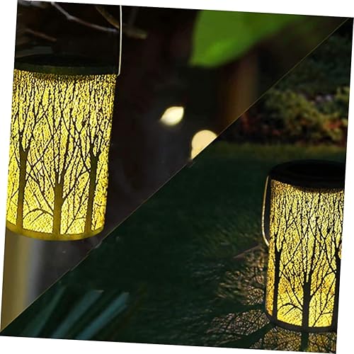 Miniatura 6 de Housoutil Linterna colgante solar lámpara de mesa linterna decorativa de césped faroles LED faroles al aire libre faroles solares decorativos