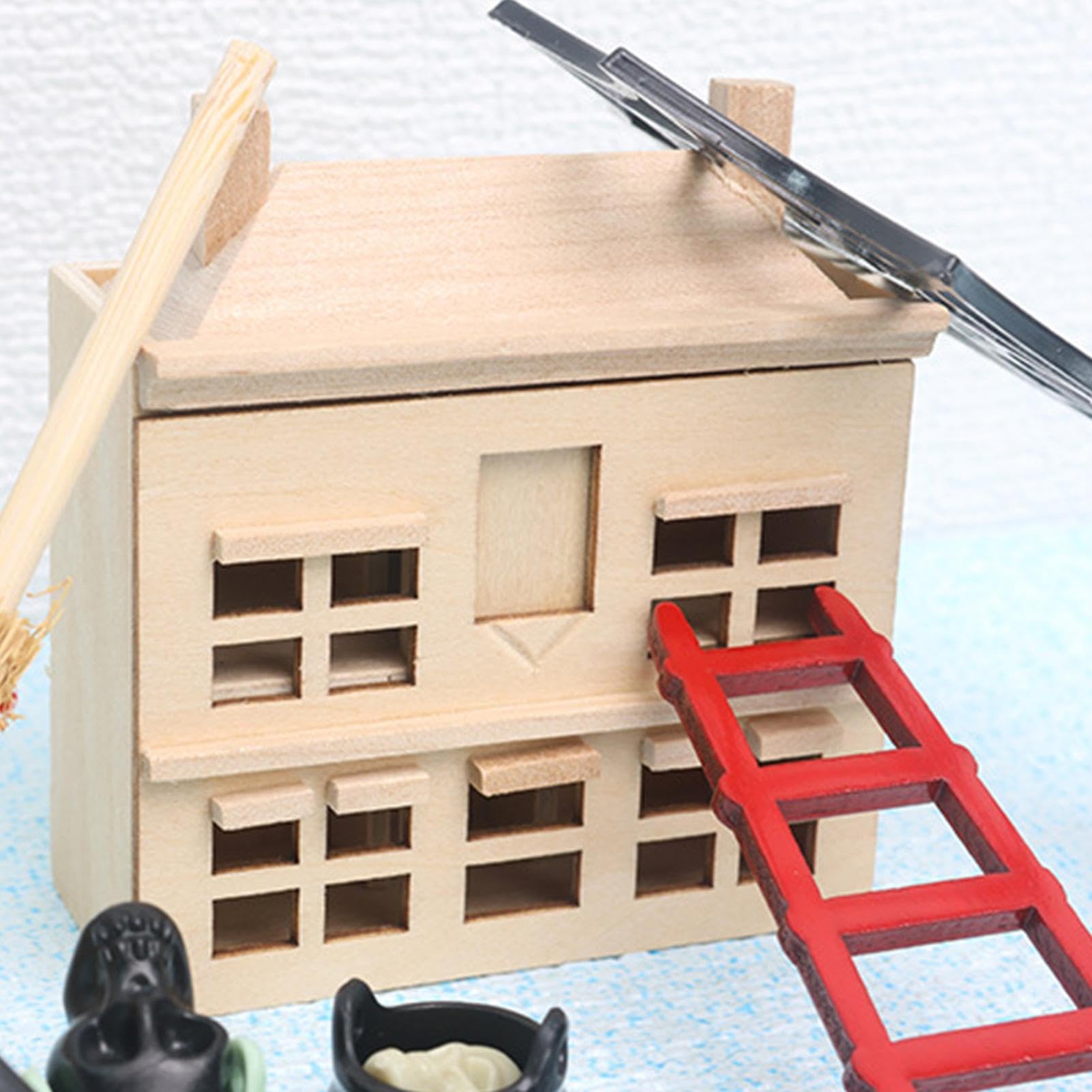 Amazon.co.jp: ハロウィンドールハウスミニチュア,木造住宅ミニチュア